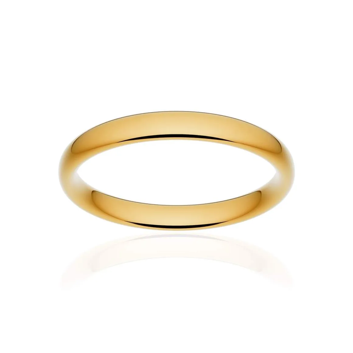 Alliance classique ruban confort or 750 jaune poli 3 mm