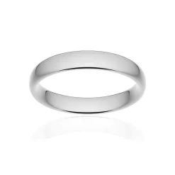 Alliance classique ruban confort or 375 blanc poli 4 mm