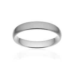 Alliance classique ruban confort or 750 blanc brossé 4 mm
