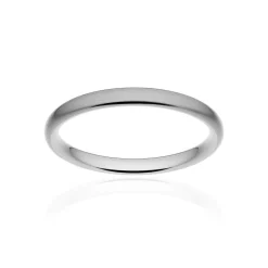 Alliance classique ruban confort or 750 blanc brossé 2,5 mm