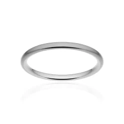 Alliance classique ruban confort or 750 blanc brossé 2 mm