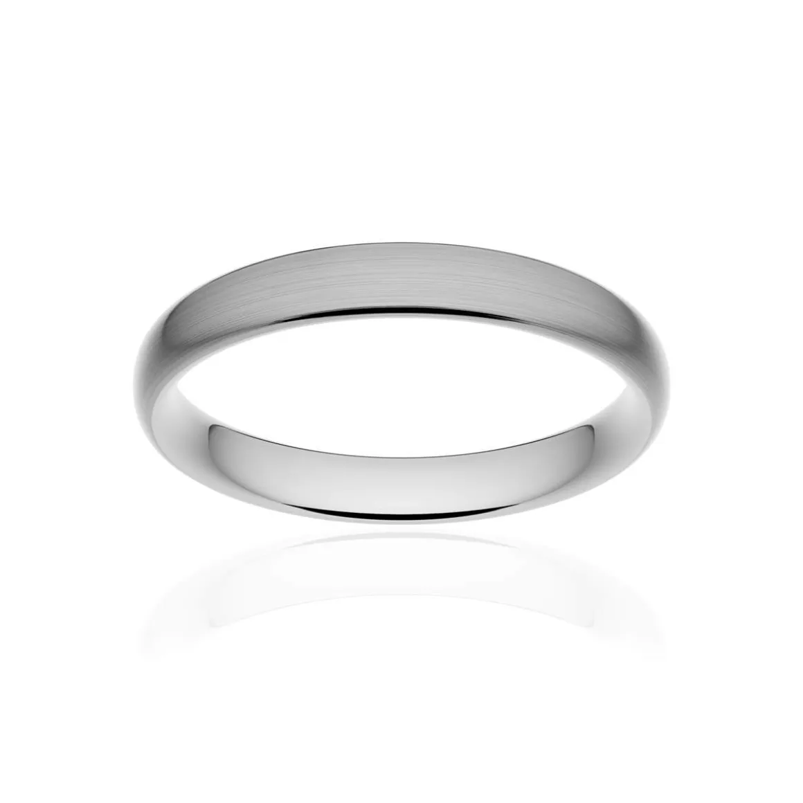 Alliance classique ruban confort platine 950 brossé 3,5 mm