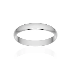 Alliance classique ruban or 750 blanc poli 3 mm