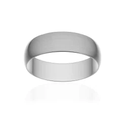 Alliance classique ruban or 750 blanc brossé 5,5 mm