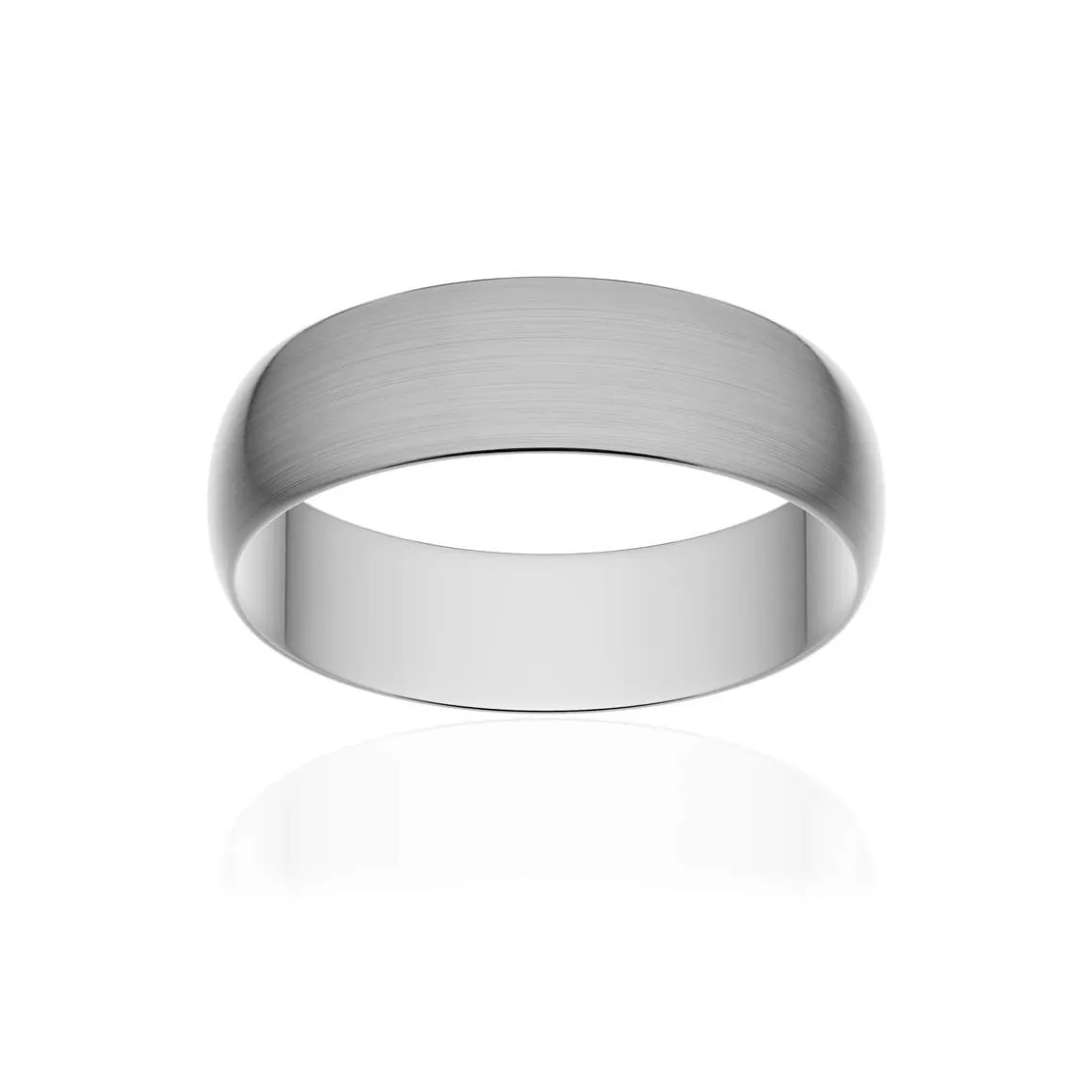 Alliance classique ruban or 375 blanc brossé 5,5 mm