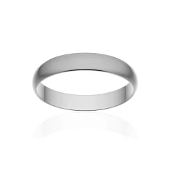 Alliance classique ruban or 375 blanc brossé 3,5 mm