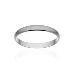 Alliance classique ruban or 375 blanc brossé 2,5 mm