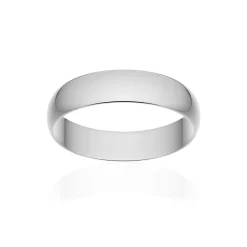 Alliance classique ruban or 750 blanc poli 4,5 mm