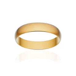 Alliance classique ruban or 375 jaune brossé 4 mm
