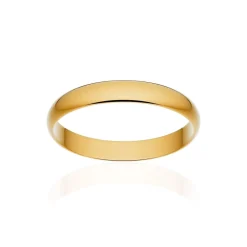 Alliance classique ruban or 375 jaune poli 3 mm