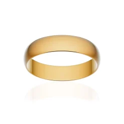 Alliance classique ruban or 750 jaune brossé 4,5 mm