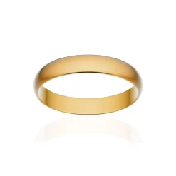 Alliance classique ruban or 750 jaune brossé 3,5 mm