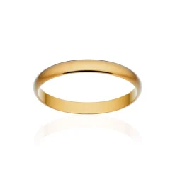 Alliance classique ruban or 750 jaune brossé 2,5 mm