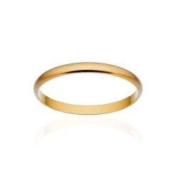 Alliance classique ruban or 750 jaune brossé 2 mm