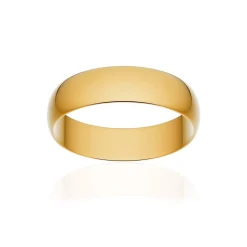 Alliance classique ruban or 750 jaune poli 5 mm