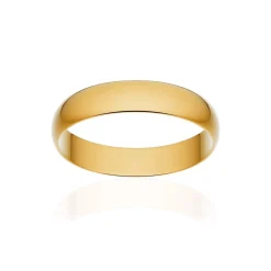 Alliance classique ruban or 750 jaune poli 4 mm