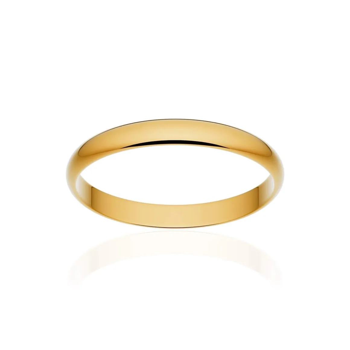 Alliance classique ruban or 750 jaune poli 2,5 mm