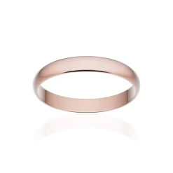 Alliance classique ruban or 750 rose brossé 3 mm