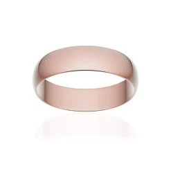 Alliance classique ruban or 750 rose poli 5 mm