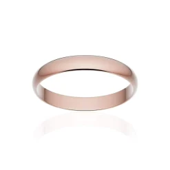 Alliance classique ruban or 750 rose poli 3 mm