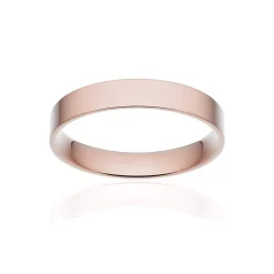 Alliance classique ruban plat confort or 750 rose brossé 3,5 mm