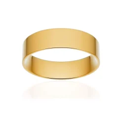 Alliance classique ruban plat confort or 750 jaune poli 5,5 mm