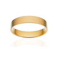 Alliance classique ruban plat confort or 375 jaune brossé 4 mm