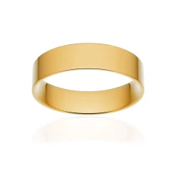 Alliance classique ruban plat confort or 375 jaune poli 5 mm