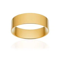 Alliance classique ruban plat confort or 750 jaune poli 6 mm