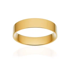 Alliance classique ruban plat confort or 750 jaune poli 4,5 mm