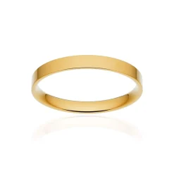 Alliance classique ruban plat confort or 750 jaune poli 2,5 mm