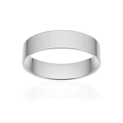 Alliance classique ruban plat confort or 375 blanc poli 5 mm