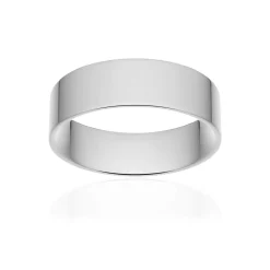 Alliance classique ruban plat confort platine 950 poli 6 mm
