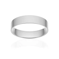 Alliance classique ruban plat confort platine 950 poli 4,5 mm
