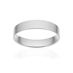 Alliance classique ruban plat confort platine 950 poli 4 mm