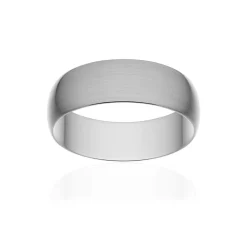 Alliance classique ruban platine 950 brossé 6 mm