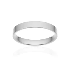 Alliance classique ruban plat confort platine 950 poli 3 mm