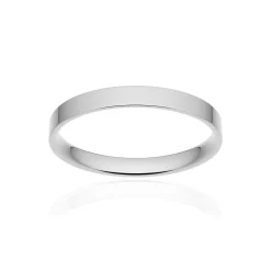 Alliance classique ruban plat confort platine 950 poli 2,5 mm
