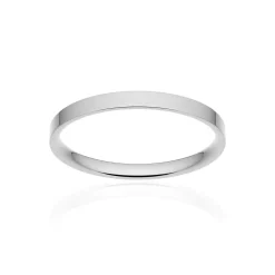 Alliance classique ruban plat confort platine 950 poli 2 mm
