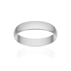 Alliance classique ruban platine 950 poli 4 mm