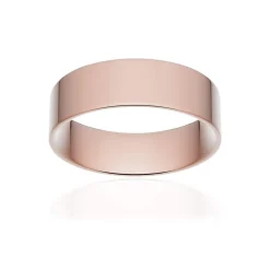 Alliance classique ruban plat confort or 750 rose poli 6 mm