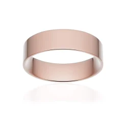 Alliance classique ruban plat confort or 750 rose poli 5,5 mm