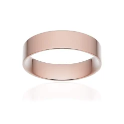 Alliance classique ruban plat confort or 750 rose poli 5 mm