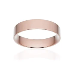 Alliance classique ruban plat confort or 750 rose poli 4,5 mm