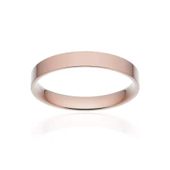 Alliance classique ruban plat confort or 750 rose poli 3 mm