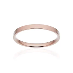 Alliance classique ruban plat confort or 750 rose poli 2 mm