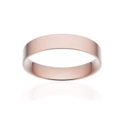 Alliance classique ruban plat confort or 750 rose brossé 4 mm