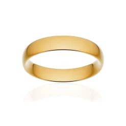 Alliance demi jonc confort or 750 jaune poli 4.5 mm