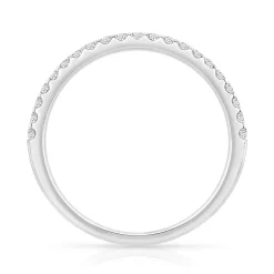 Alliance demi-tour or 750 blanc diamant H/SI