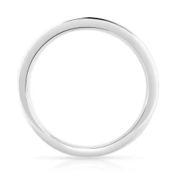 Alliance demi-tour or 750 blanc diamants synthétiques 0.75 ct.
